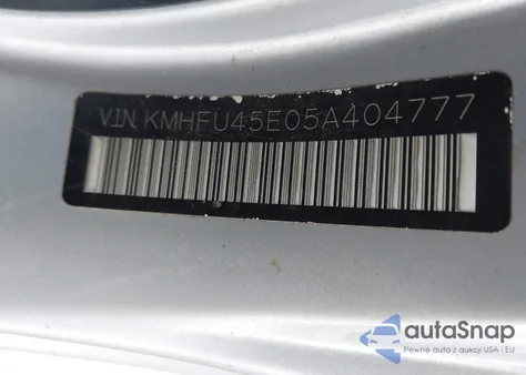 2005 Hyundai Xg 350 from USA, damaged, VIN KMHFU45E05A404777